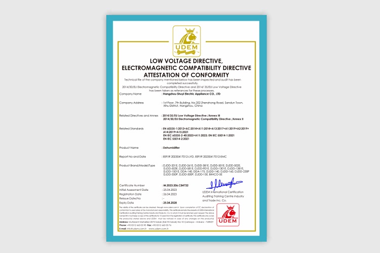 TOJJE CE Certification